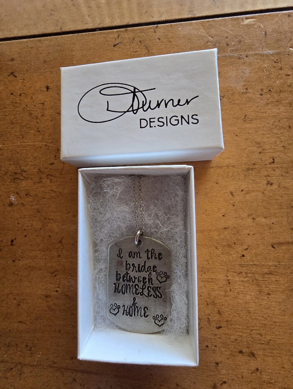 New Durner Designs Animal Rescue Inspirational Dog Tag Necklace